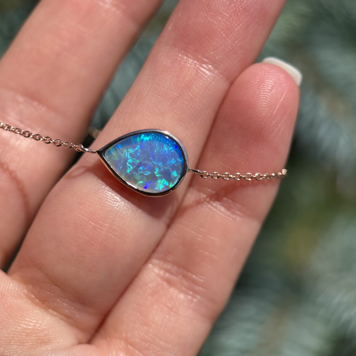 14K Rose gold bracelet with Australian Crystal Opal - Image 10