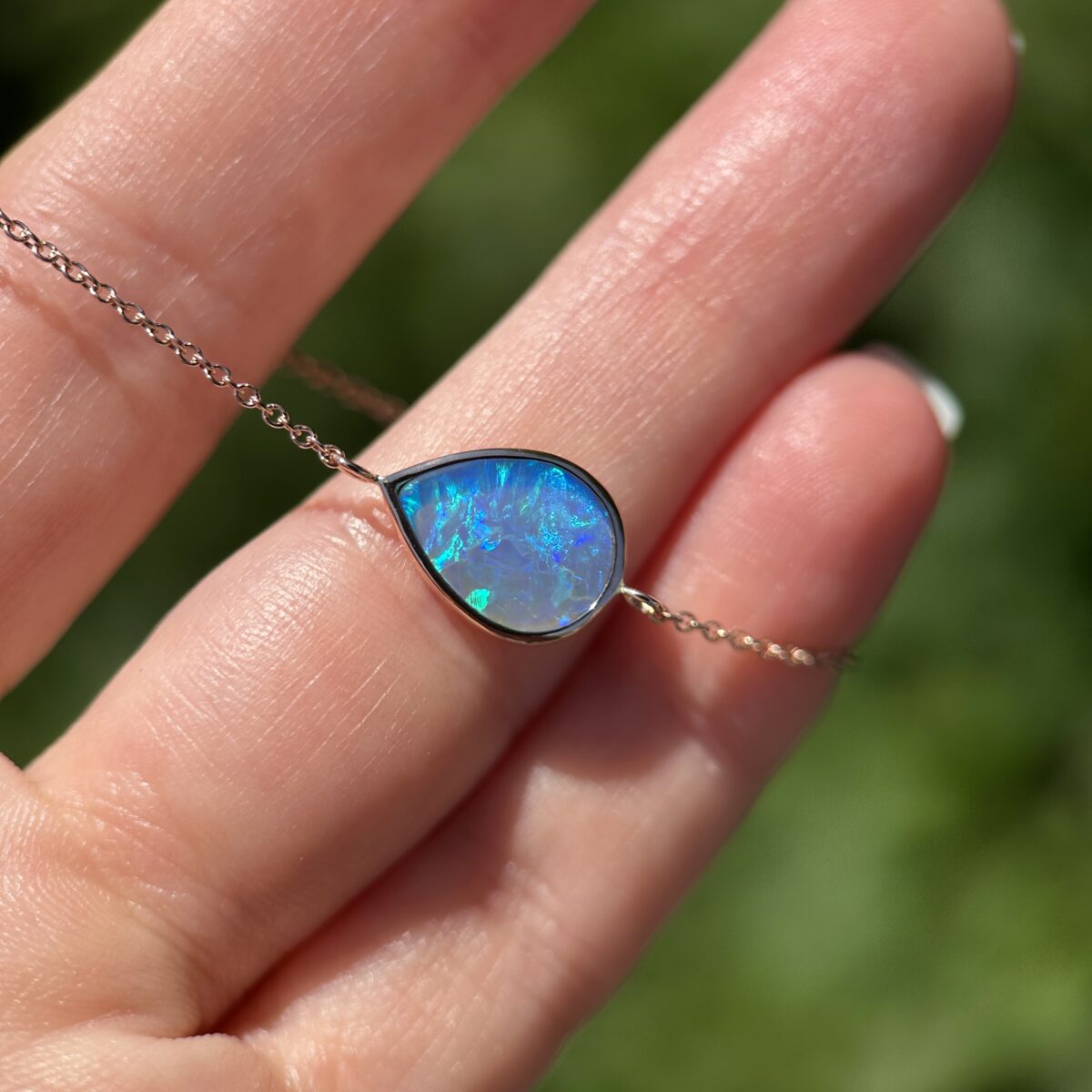 14K Rose gold bracelet with Australian Crystal Opal - Image 14